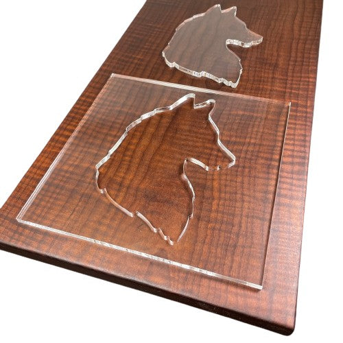 Wolf Portrait Acrylic Router Template
