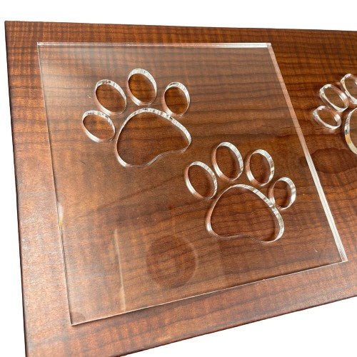 Double Paw Prints Acrylic Router Template