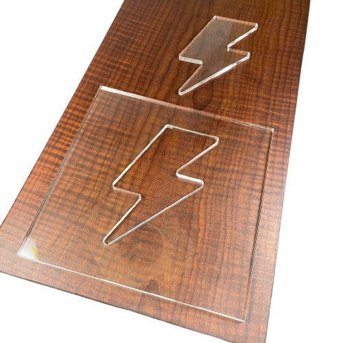 Lightning Bolt Acrylic Router Template