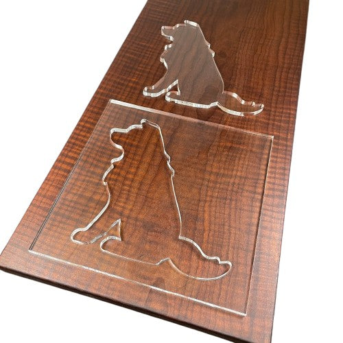 Sitting Dog Acrylic Router Template