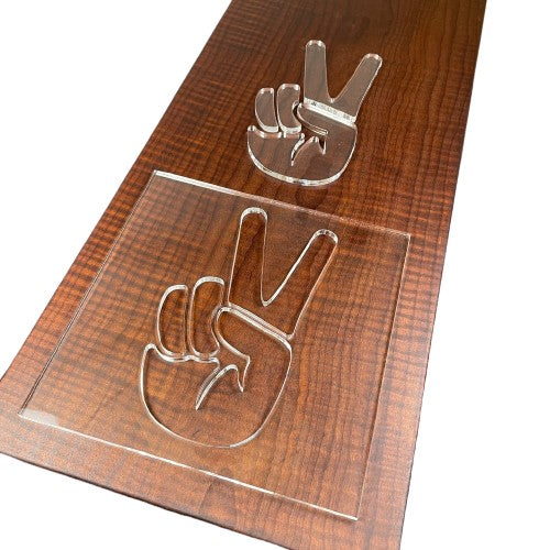 Peace Hand Acrylic Router Template