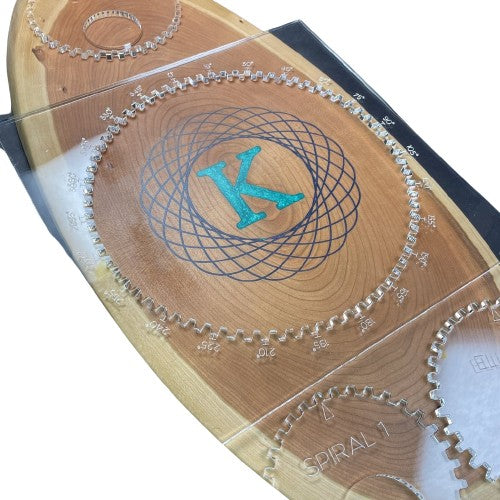 Spiral Art Template Set Acrylic Router Template