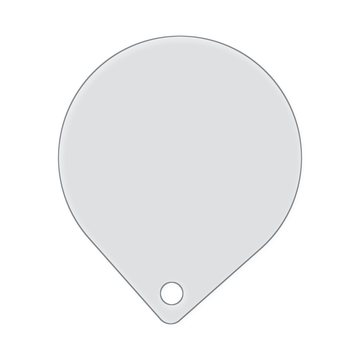 Serving Board Tear Drop Acrylic Router Template