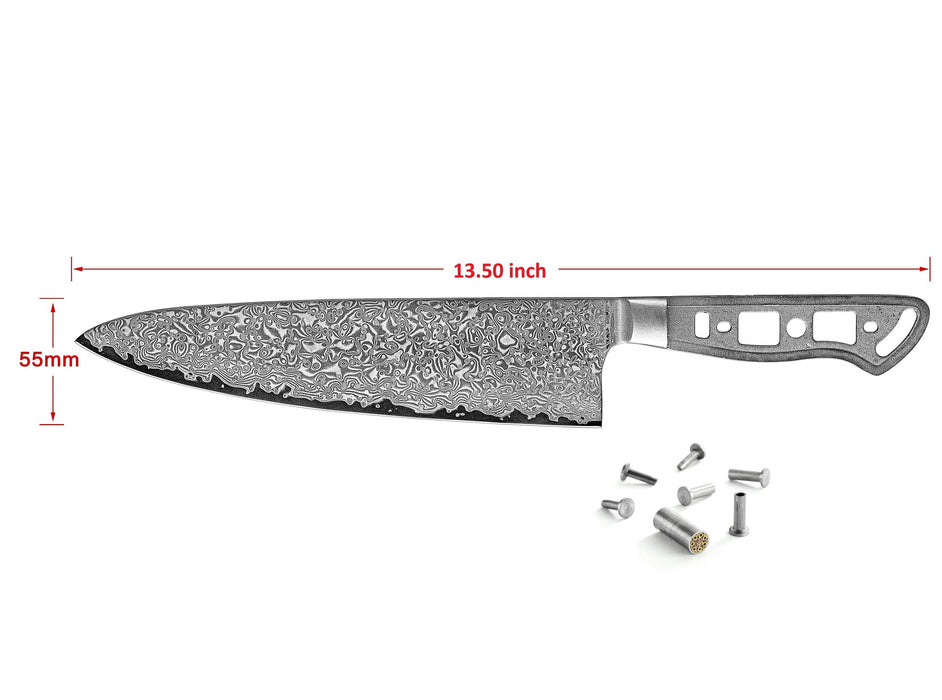 AUS-10 DAMASCUS 8.25-IN GYUTO CHEF KNIFE BLANK