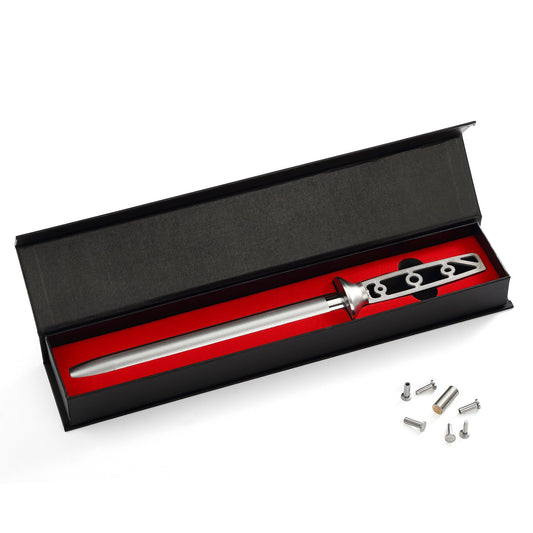 SUPERIOR DIAMOND-ELECTROPLATED HONING SHARPENING STEEL/ROD BLANK, OVAL SHAPE WITH 600# GRIT, 10-IN