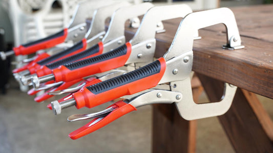 Massca Locking Face Clamp | Heavy Duty C-Clamps with Swivel Pads | Made from Strong High-Grade Carbon Steel for Home & Workshop Use | 11 Inch