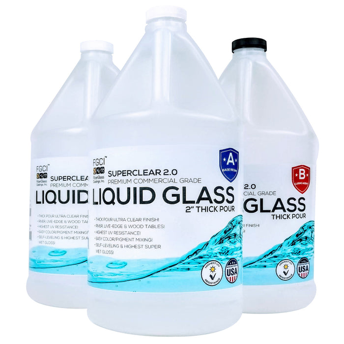 Liquid Glass® Deep Pour Epoxy – 3 Gallon Kit