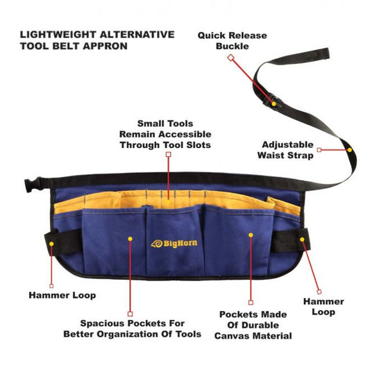 Big Horn Shop Tool Belt Apron