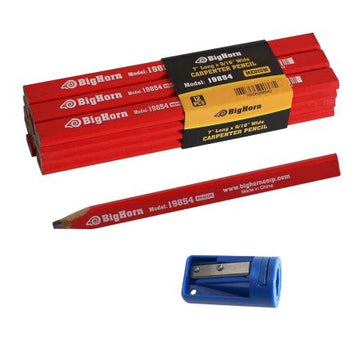Carpenter's Pencil Sharpener & Pack of 12 Pencils Kit
