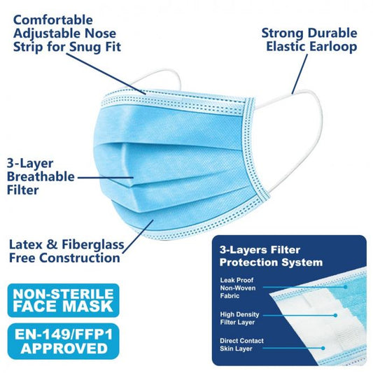 Disposable Face Mask - 25pcs/Box