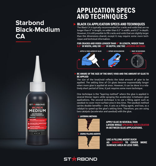 Starbond Black Medium CA Glue