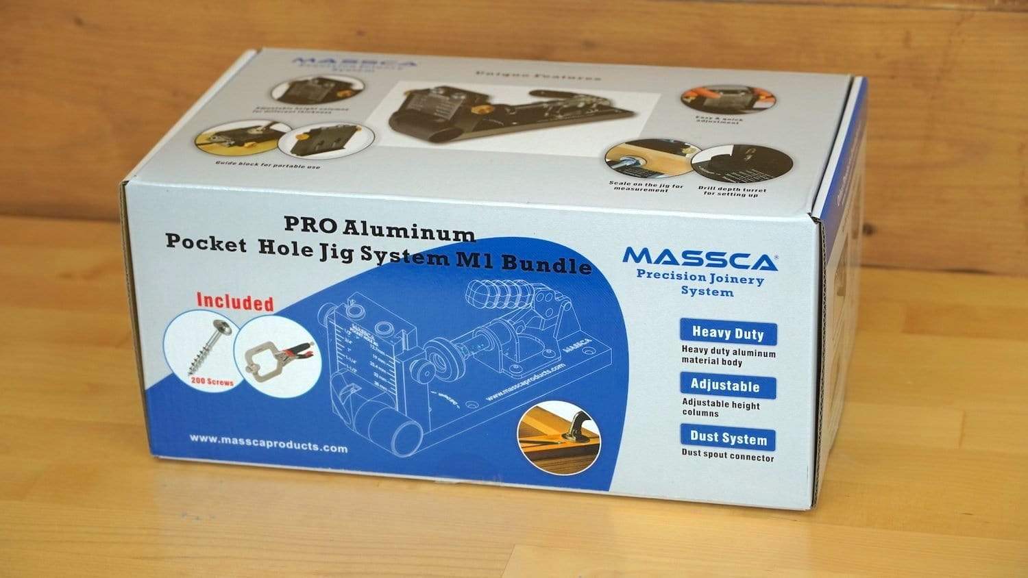 Massca Pro Aluminum Pocket Hole Jig System M1 | Bundle #2
