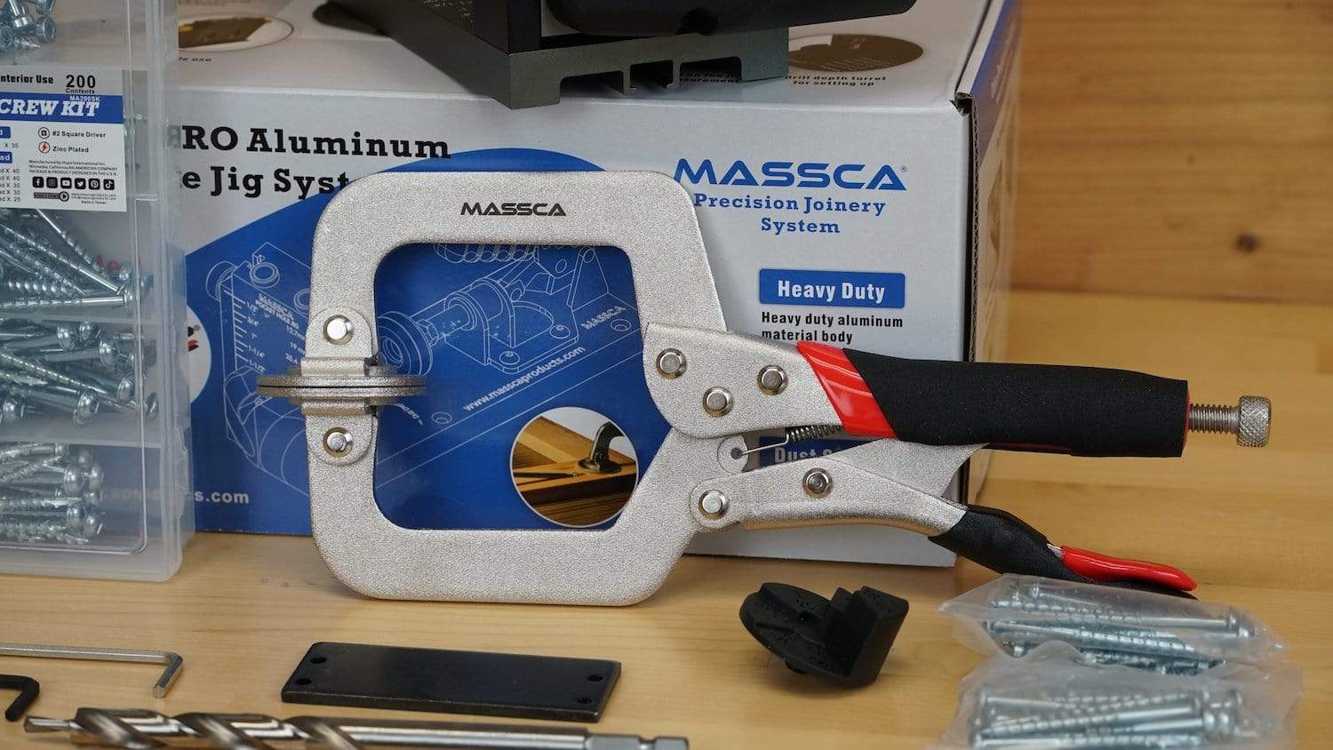Massca Pro Aluminum Pocket Hole Jig System M1 | Bundle #2