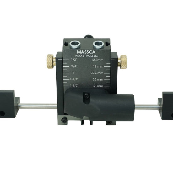 Massca Pro Aluminum Pocket Hole Jig System M2 | Adjustable & Easy to Use Joinery Woodworking Tool For DIY Carpentry Projects