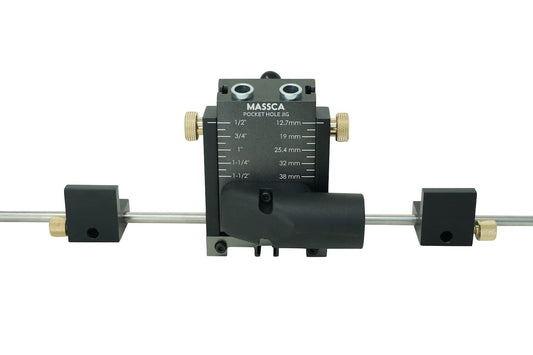 Massca Pro Aluminum Pocket Hole Jig System M2 | Adjustable & Easy to Use Joinery Woodworking Tool For DIY Carpentry Projects