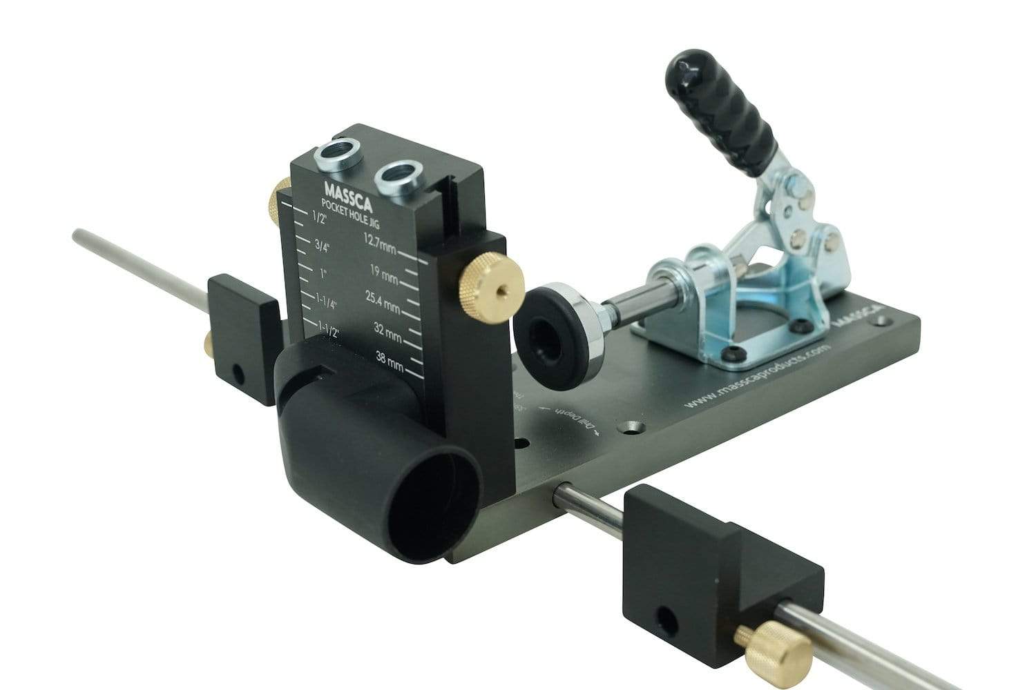 Massca Pro Aluminum Pocket Hole Jig System M2 | Adjustable & Easy to Use Joinery Woodworking Tool For DIY Carpentry Projects