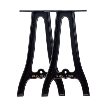 28" Cast Aluminum Narrow Table Legs (Sutton), Set of 2