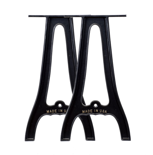 28" Cast Aluminum Narrow Table Legs (Sutton), Set of 2