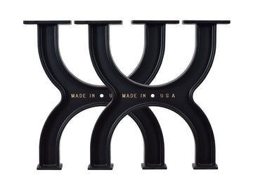 28" Cast Aluminum Table Legs (Dover), Set of 2