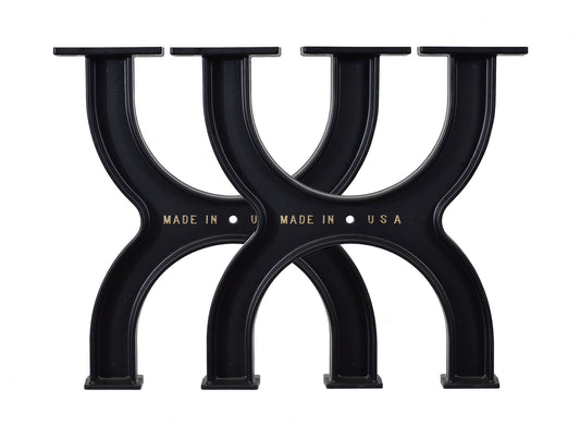 28" Cast Aluminum Table Legs (Dover), Set of 2