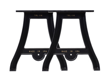 16" Cast Aluminum Table Legs (Camden), Set of 2