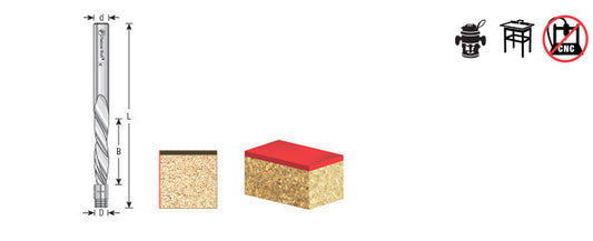 46297 Amana Tool Solid Carbide UltraTrim Spiral Trim Down-Cut