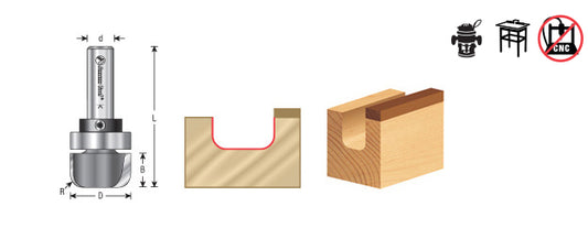 45983 Amana Tool Carbide Tipped Bowl & Tray 1/8 Radius Bit