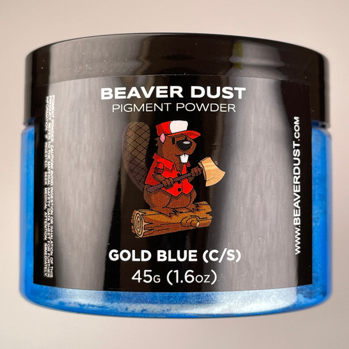 Gold Blue (Color Shift) Beaver Dust Mica Pigments