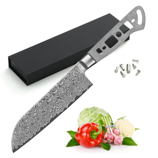 AUS-10 DAMASCUS 7-IN SANTOKU BLANK