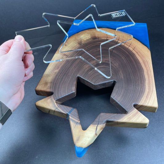 Modern Star Charcuterie Board Handle Acrylic Router Template