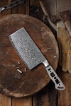 AUS-10 DAMASCUS 6.5-IN CHINESE CLEAVER BLANK