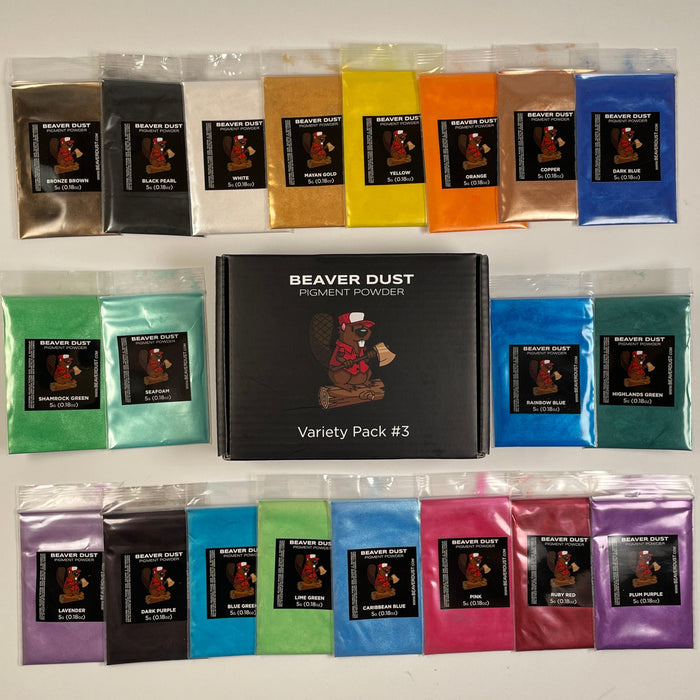 Variety Pack #3 (Rainbow Mix) Beaver Dust Mica Pigments