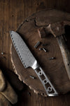 AUS-10 DAMASCUS 5-IN SANTOKU KNIFE BLANK BLADE, THUNDER-X SERIES