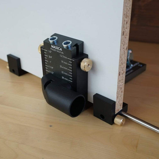 Massca Pro Aluminum Pocket Hole Jig System M2 | Adjustable & Easy to Use Joinery Woodworking Tool For DIY Carpentry Projects