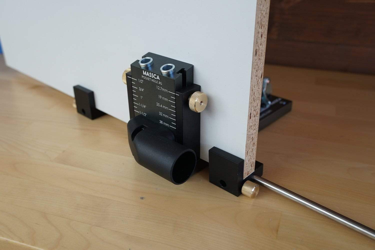 Massca Pro Aluminum Pocket Hole Jig System M2 | Adjustable & Easy to Use Joinery Woodworking Tool For DIY Carpentry Projects