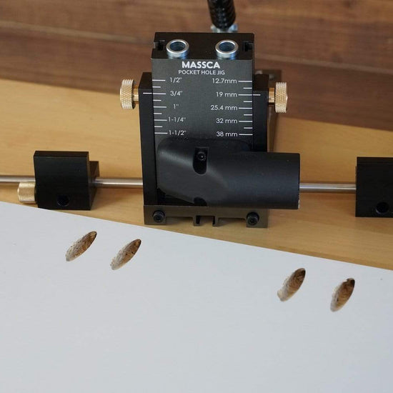 Massca Pro Aluminum Pocket Hole Jig System M2 | Adjustable & Easy to Use Joinery Woodworking Tool For DIY Carpentry Projects