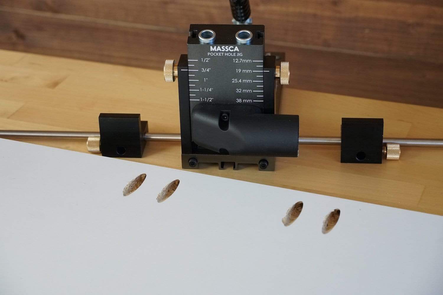 Massca Pro Aluminum Pocket Hole Jig System M2 | Adjustable & Easy to Use Joinery Woodworking Tool For DIY Carpentry Projects