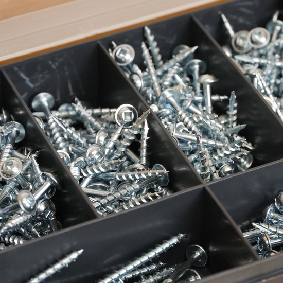 Massca Pocket-Hole Screw Kit 500 Units | Self Tapping Zinc Plated Screws Perfect for Interior Use and DIY Woodworking Projects and includes fine thread screws and coarse thread screws