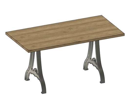 34" Cast Aluminum Table Legs (Sutton), Set of 2