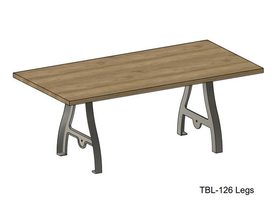 26" Cast Aluminum Table Legs (Camden), Set of 2