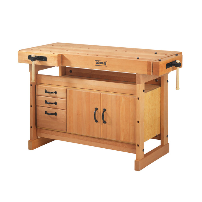 Sjobergs Scandi Plus 1425 Wood Workbench and Cabinet