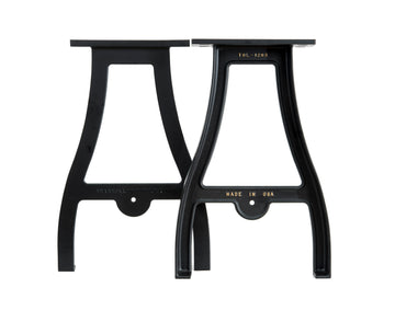 28" Narrow Cast Aluminum Table Legs (Camden), Set of 2