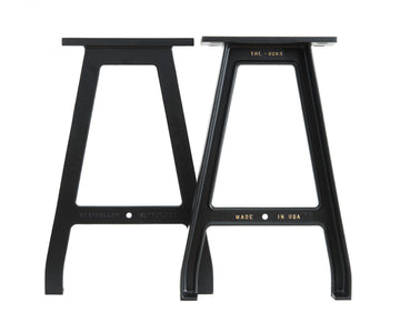 28" Narrow Cast Aluminum Table Legs (Roman), Set of 2