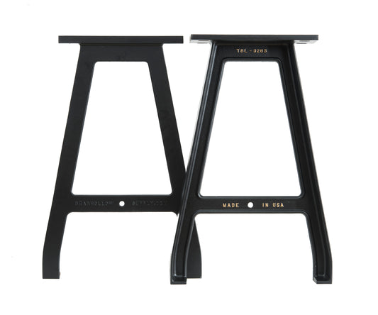 28" Narrow Cast Aluminum Table Legs (Roman), Set of 2