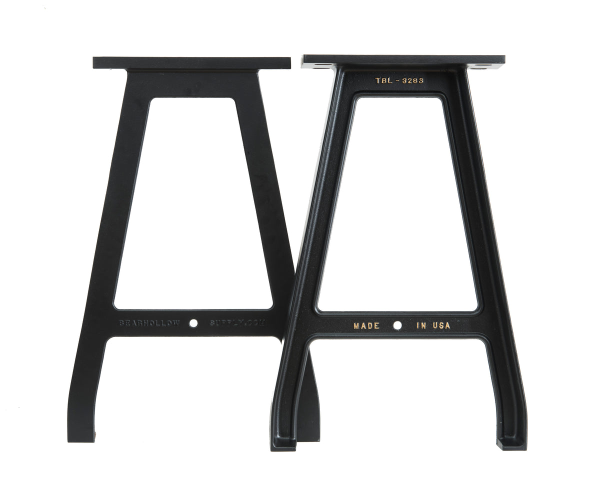 Narrow Cast Aluminum Table Legs 28" (Roman) Bear Hollow Supply
