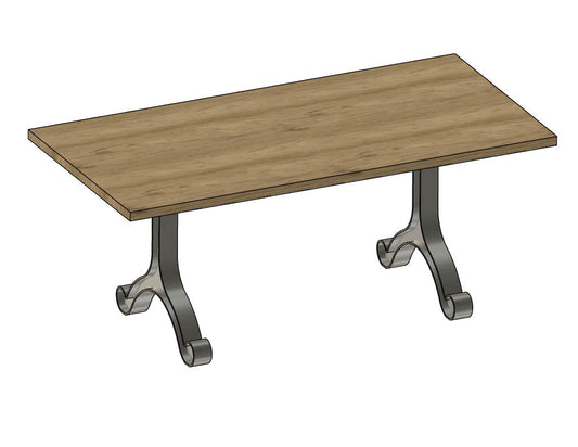 18" Wishbone Table Legs (Diego), Set of 2