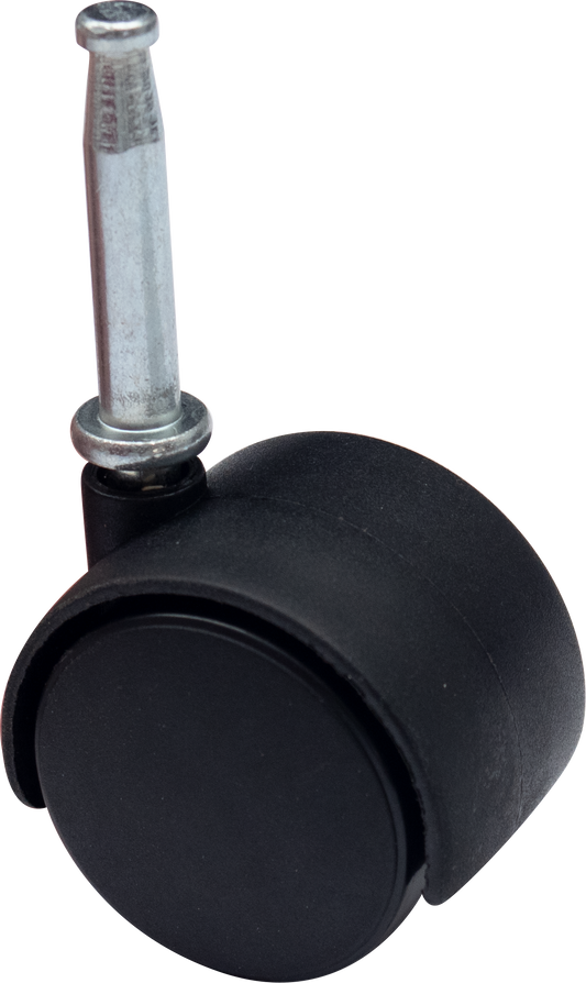 Black Nylon Twin Wheel casters W/Hood