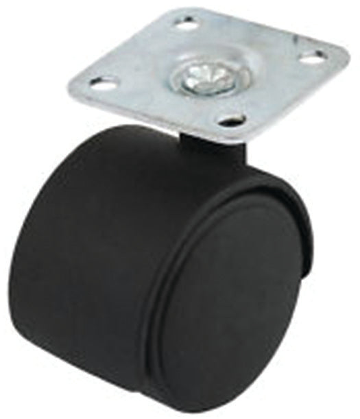 Black Nylon Twin Wheel casters W/Hood
