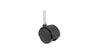 Black Nylon Twin Wheel casters W/Hood