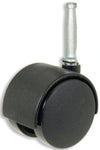 Black Nylon Twin Wheel casters W/Hood